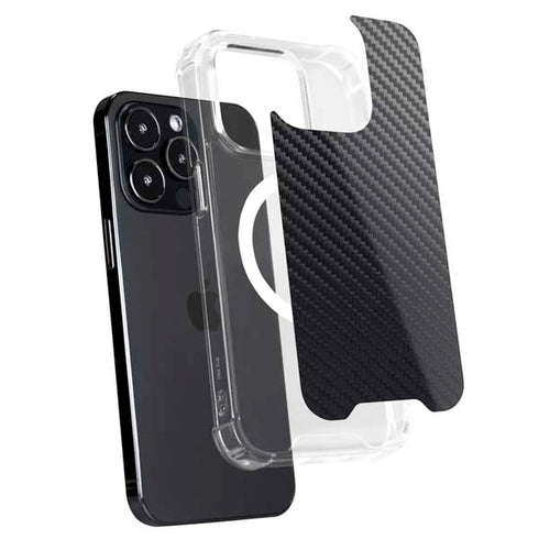 Black Carbon Fiber Specialty Texture Material iPhone 15 Pro MagSafe Case